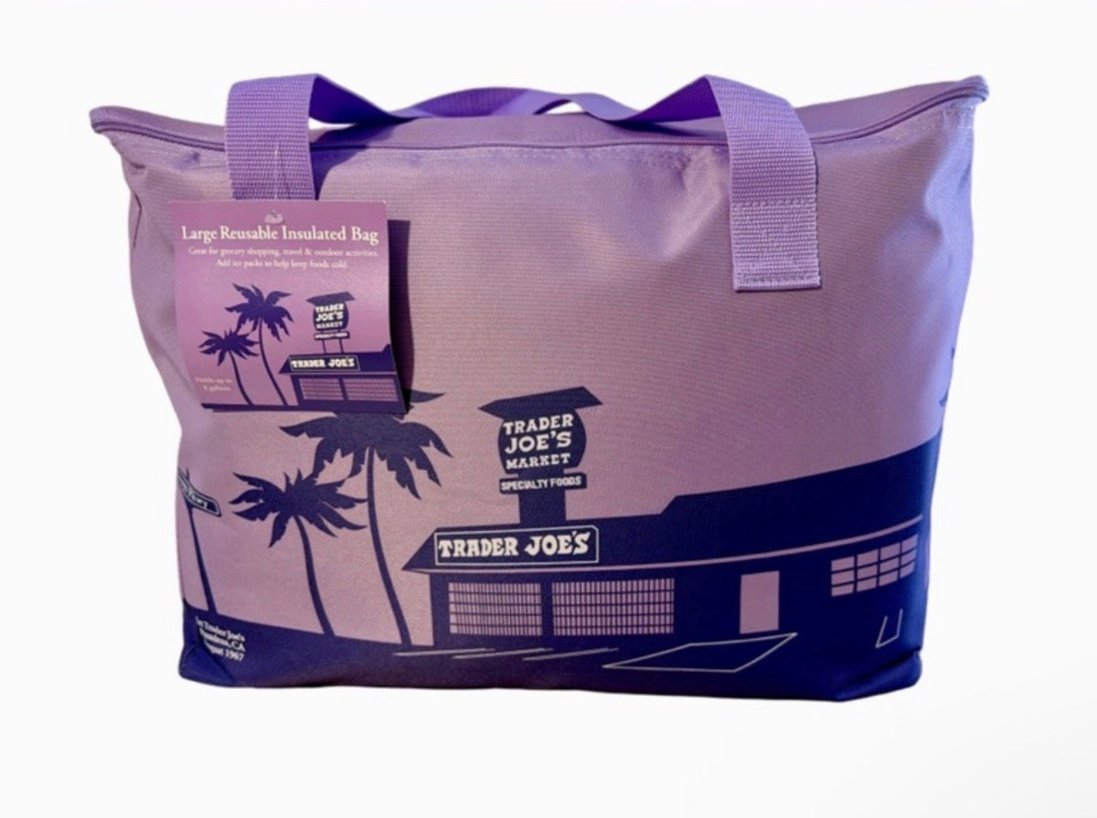 Trader Joe's Large Reusable Insulated Bag - Lavender Purple