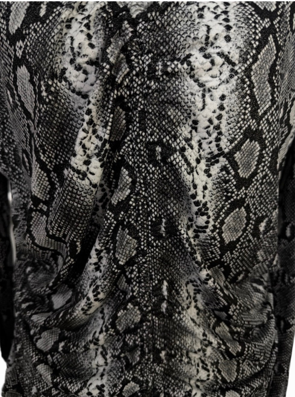 Michael Kors Snake Print Drawstring Top — XL