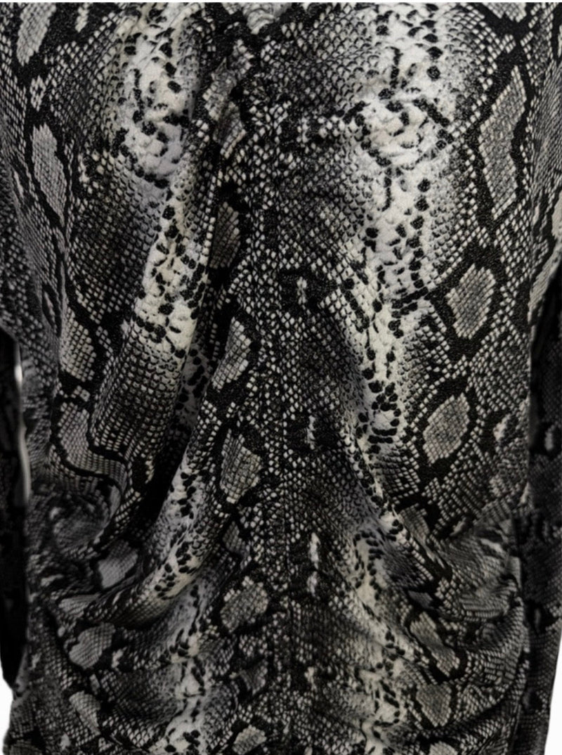 Michael Kors Snake Print Drawstring Top — XL