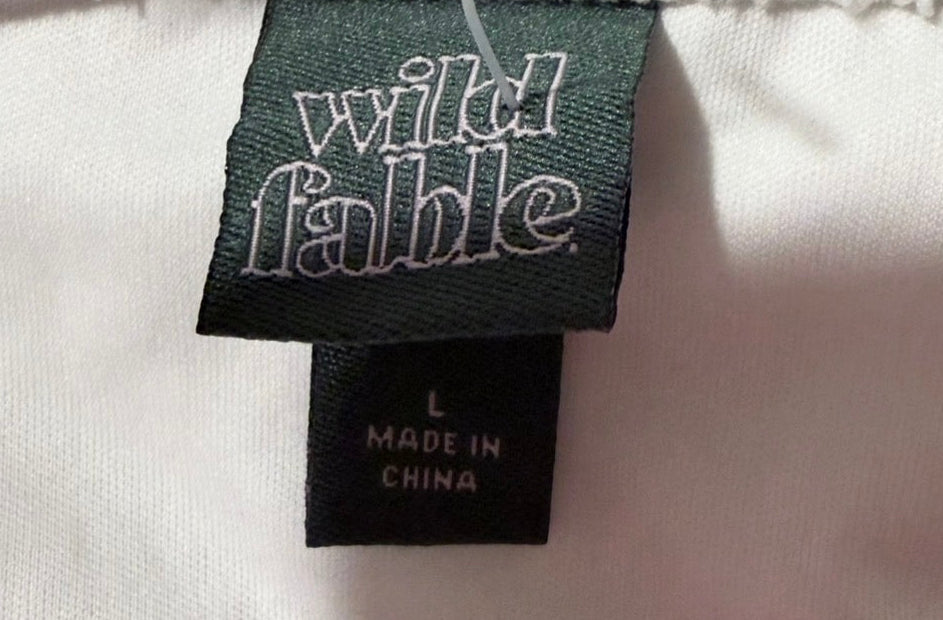 Wild Fable White Eyelet Flutter-Sleeve Mini Dress - Size L (NWT)