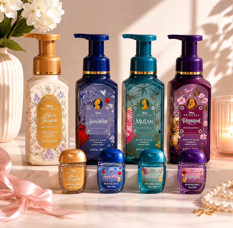 Disney Princess Bath & Body Works Hand Soap & PocketBac Collection Set of 8