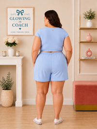 SoftlyZero™ Airy Pocket Romper | Powder Blue | XL by Halara