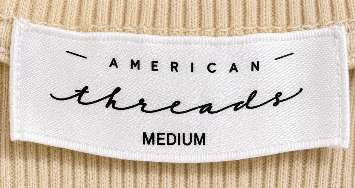 American Threads Cream Ribbed Cutout Mini Dress - Medium