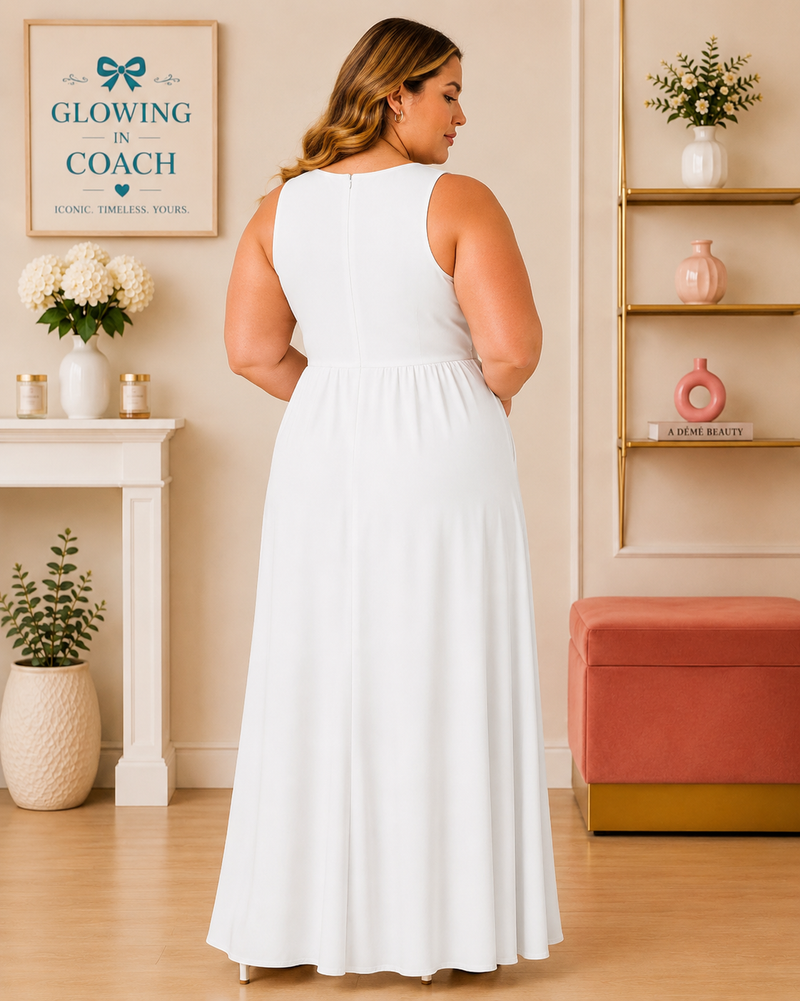 Halara Breezeful White Overlay Wide Leg Jumpsuit | Size Large