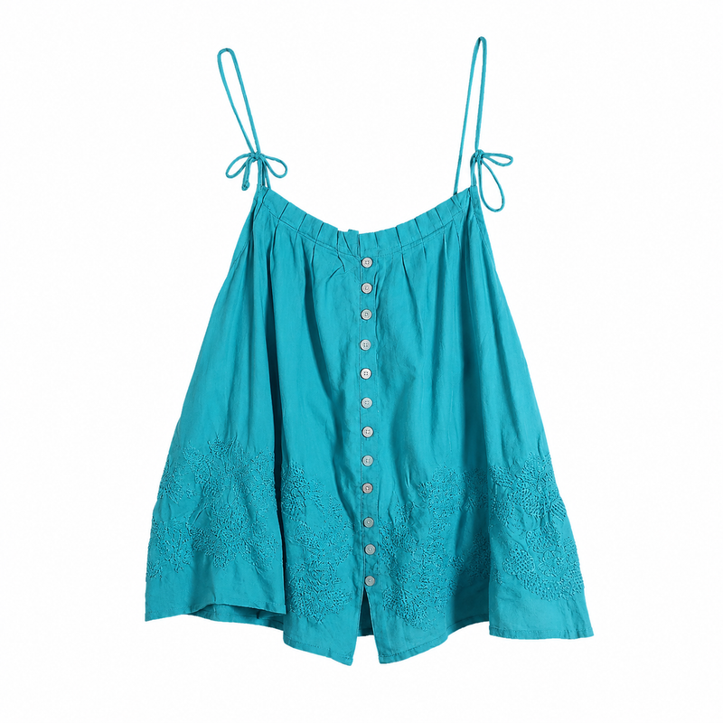 Mudd Teal Button Front Cami