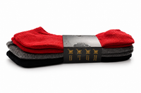 Ed Hardy Men's Red/Gray/Black Low Cut Socks – 6 Pack