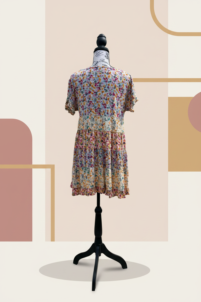 Angie Floral Dress - Full Mannequin Back