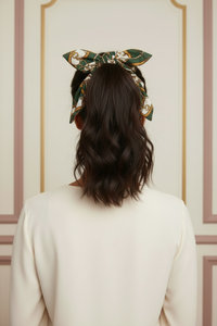 Bow Scrunchie Back Ponytail Model Photo